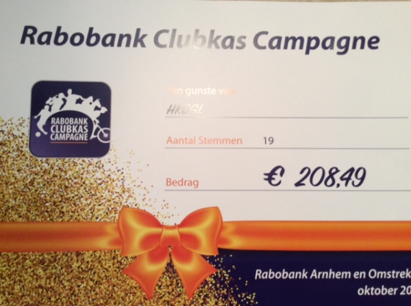 Resultaat deelname Rabobank Clubkas Campagne